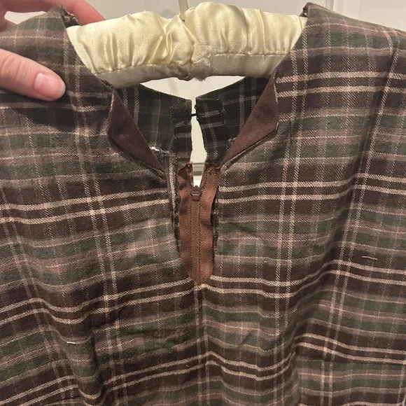 Plaid Dress vintage reproduction wiggle dress - Picture 7 of 8